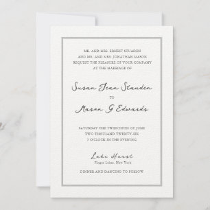 Classic Script Custom Quote Wedding Invitation