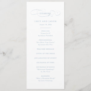 Classic Script Elegance Wedding Ceremony Program