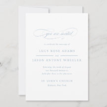 Classic Script Elegance Wedding Invitation