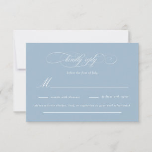 Classic Script Elegance Wedding RSVP Card