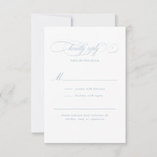 Classic Script Elegance Wedding RSVP Card