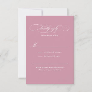 Classic Script Elegance Wedding RSVP Card
