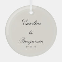 Classic Script Elegant Ivory Wedding Custom