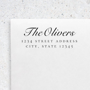 Classic Script Family Name Return Address Self-inking Stamp