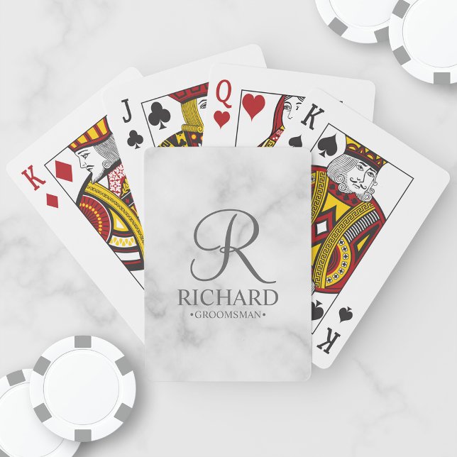 Classic Script Personalised Groomsmen Playing Card (Creator Uploaded)