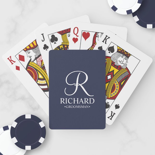 Classic Script Personalised Groomsmen Playing Card (Creator Uploaded)