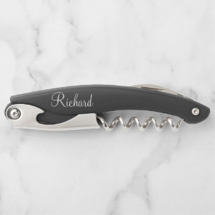 Classic Script Personalized Name Waiter's Corkscre Corkscrew