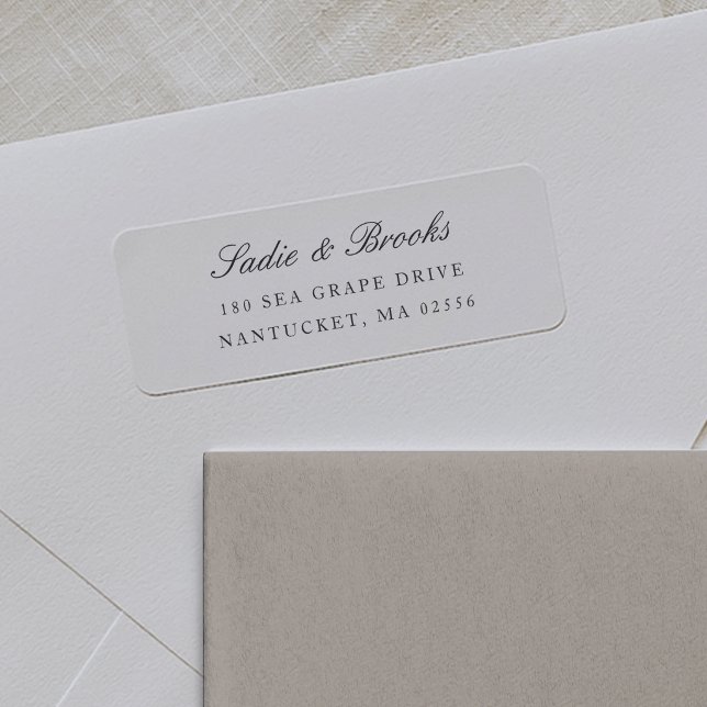 Classic Script Return Address Label (Creator Uploaded)