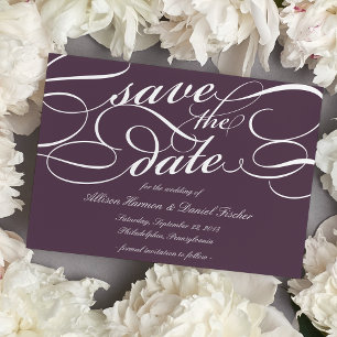 Classic Script Save the Date Blackberry