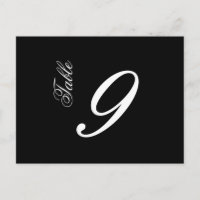 Classic Script Table Numbers (White / Black)