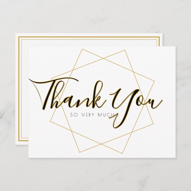Classic Script Thank You Card (Front/Back)