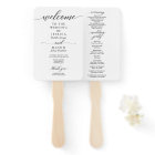 Classic Script Wedding Program Fan