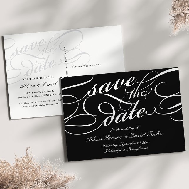 Classic Script Wedding Save the Date Announcement Postcard (Creator Uploaded)