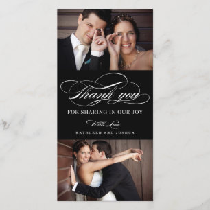 Classic Script Wedding Thank You Photo Cards
