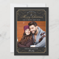 Classic Scroll Christmas Card / Holiday Photo Card