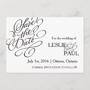 Classic Scroll Font Save the Date