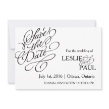 Classic Scroll Font Save the Date