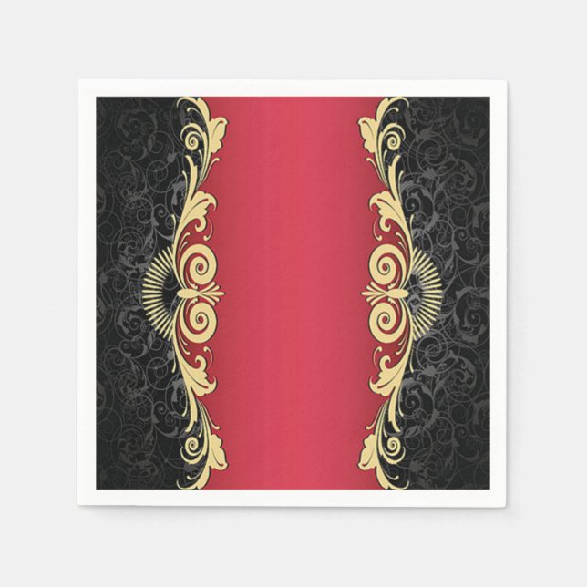Classic Scrollwork Design Napkin (Front)