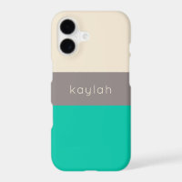 Classic Seafoam Green Colour Block with Name