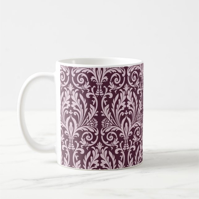 Classic seamless damask wallpaper. coffee mug (Left)
