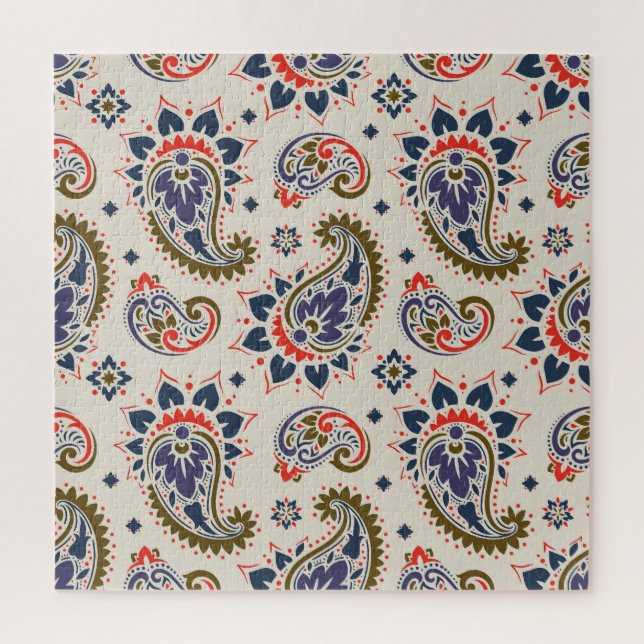 Classic seamless paisley pattern design. jigsaw puzzle (Vertical)