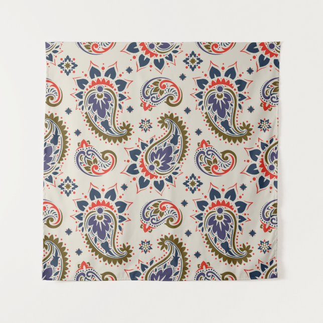 Classic seamless paisley pattern design. tapestry (Front)