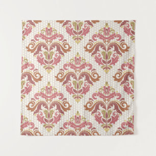 Classic seamless pattern. Damask orient colorful o Tapestry