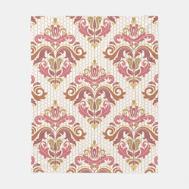 Classic seamless pattern. Damask orient colourful  Fleece Blanket (Front)
