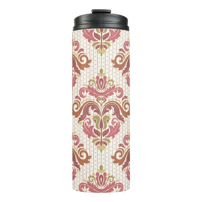 Classic seamless pattern. Damask orient colourful  Thermal Tumbler (Front)