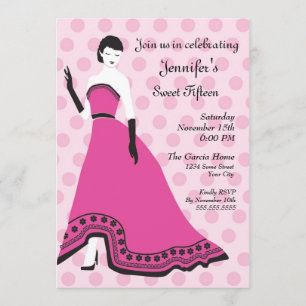 Classic Senorita in Fuchsia Invitation