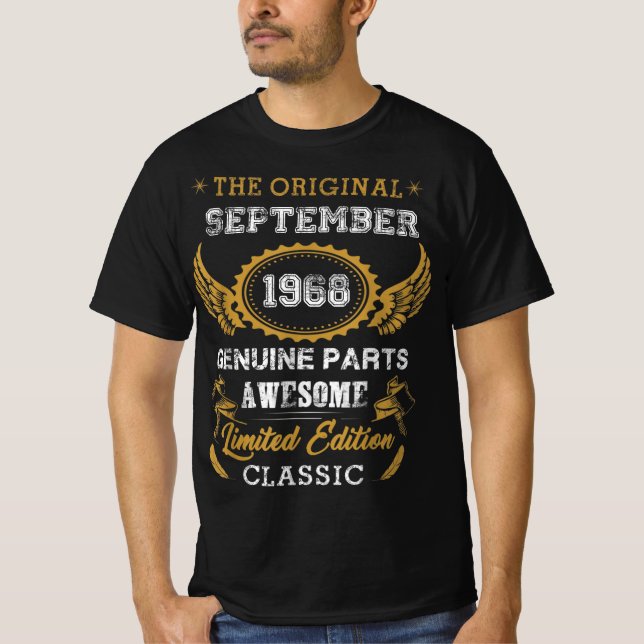 Classic September 1968 Shirt Birthday Gifts , 1968 (Front)