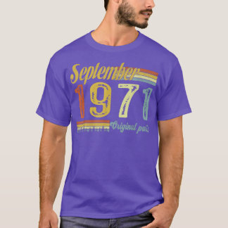 Classic September 1971 Happy 50th Bday Arts Origin T-Shirt