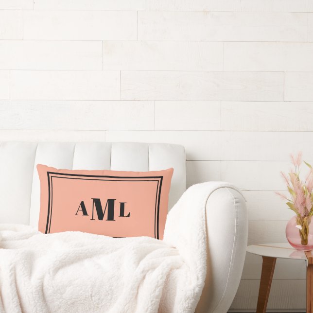 Classic Serif Initials  Lumbar Cushion (Couch)