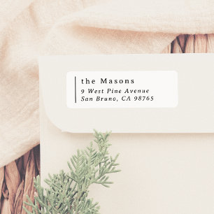 Classic Serif Left-Aligned Return Address Label