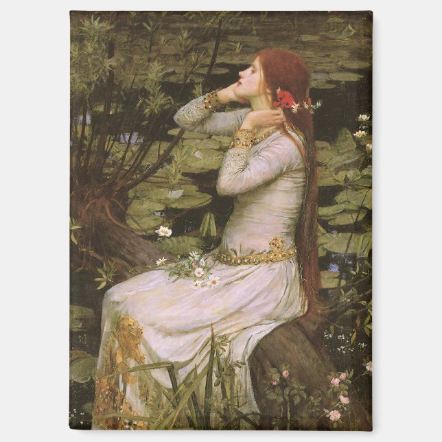 Classic Shakespeare Ophelia Pond Lily Fine Art Magnet (Front)