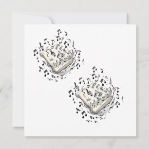 Classic Sheet Music Score Book Invitation
