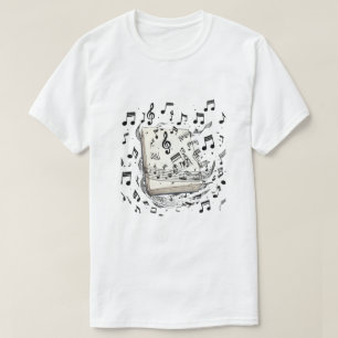 Classic Sheet Music Score Book T-Shirt