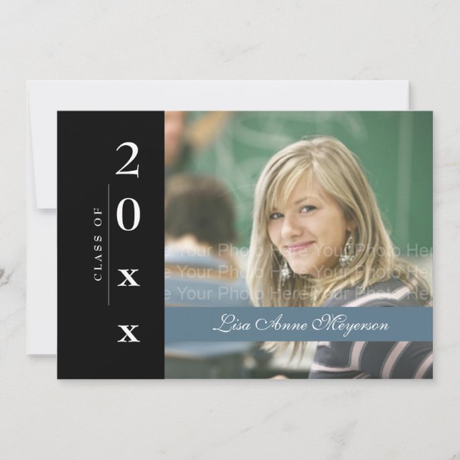 Classic Side Band: Blue & Black Invitation (Front)