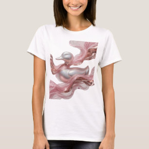 Classic Silver ABSTRACT ART Artistic Motif T-Shirt