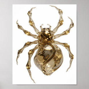 Classic Silver ABSTRACT ART Graphic Design v2 Poster