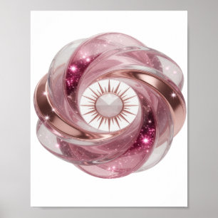 Classic Silver ABSTRACT ART Modern Design Poster