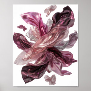 Classic Silver ABSTRACT ART Poster