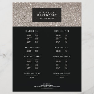 Classic Silver Glitter Makeup Artist Flyer