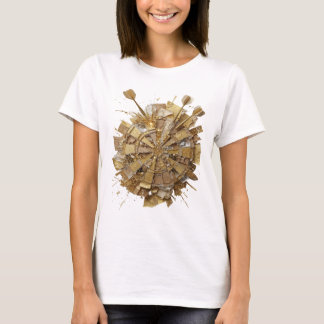 Classic Silver GOLDEN DARTBOARD Slogan Design T-Shirt