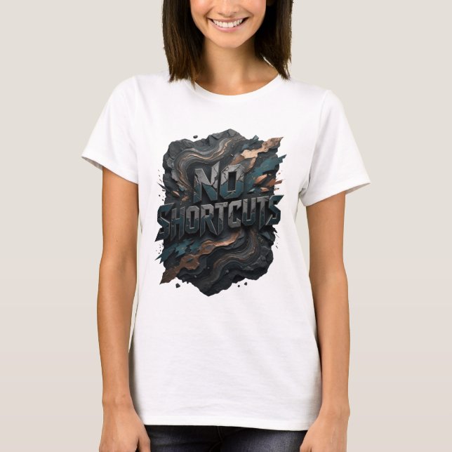 Classic Silver NO SHORTCUTS Tee (Front)