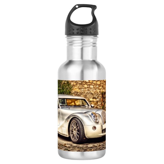 Classic Silver Sports Car 532 Ml Water Bottle (Front)
