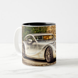 Classic Silver Sports Car Two-Tone Coffee Mug