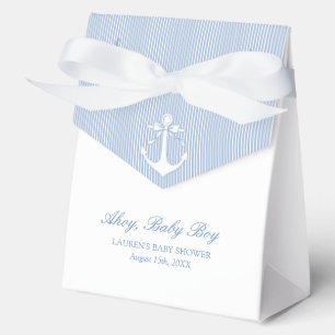 Classic Simple Ahoy Baby Boy Nautical Shower Favour Box