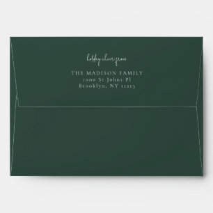 Classic simple Brunswick Green personalised  Envelope
