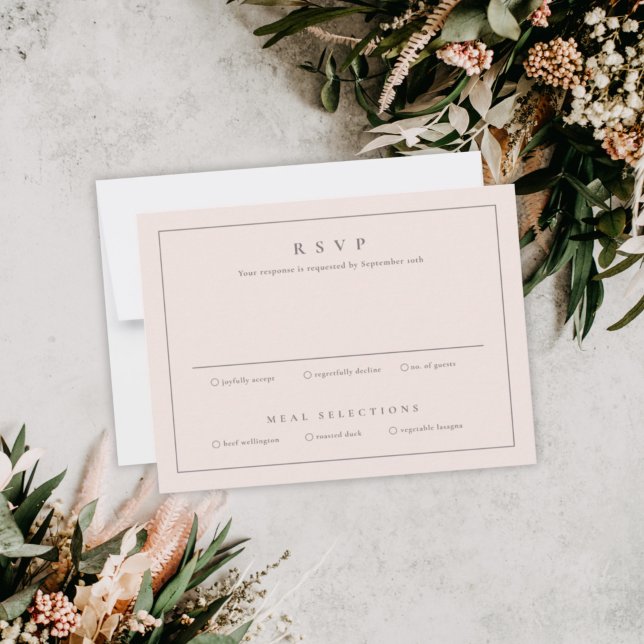 Classic Simple Clean Elegant Wedding  Invitation (Creator Uploaded)